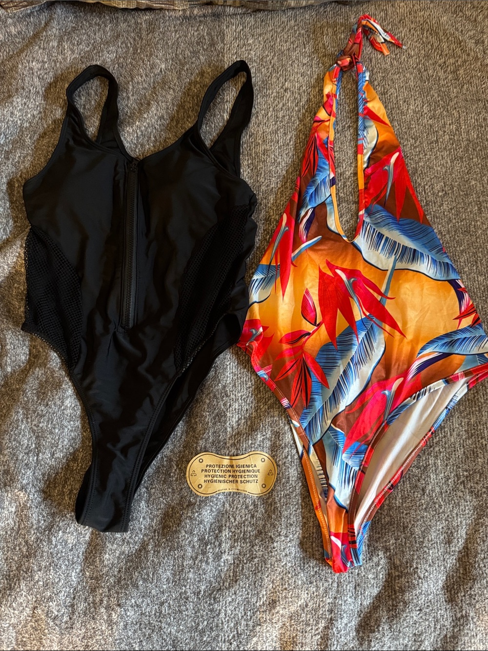 Black One-Piece Swimsuit - Sleek Zip Front